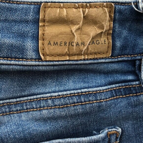 American Eagle Womens Jeans Size 4 Skinny Leg Anke Casual Blue Denim Stretch - Picture 16 of 16
